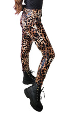 Load image into Gallery viewer, Animal Print Leather Pants
