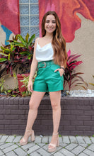Load image into Gallery viewer, Green leather shorts
