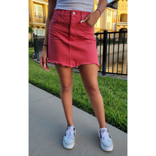 Load image into Gallery viewer, Red Denim Skirt
